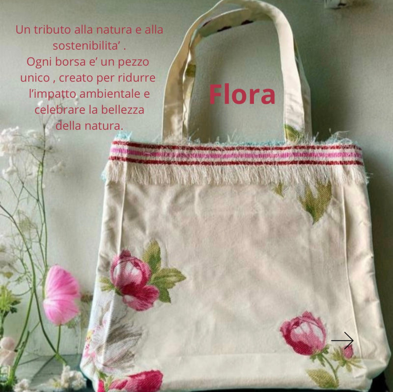 Borsa Shopper Tessuto Flora